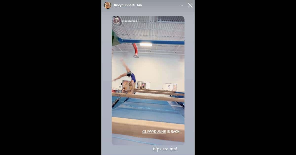 Olivia Dunne showcases her gymnastic skills (livvydunne/Instagram)