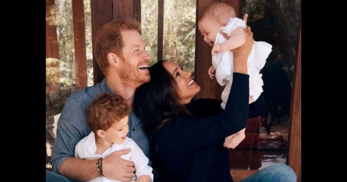 Prince Harry and Meghan Markle's children Archie (L) and Lilibet (R) are now entitled to royal titles as per the rule set by King George V (@alexilubomirski/Instagram)