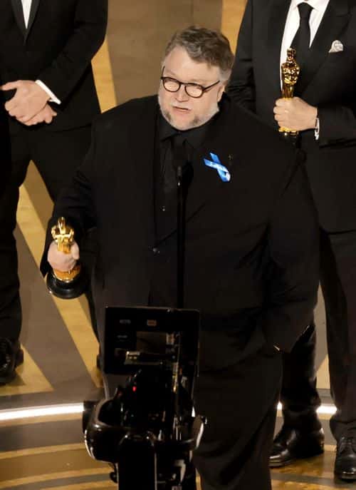 Guillermo del Toro accepts the Best Animated Feature Film award for