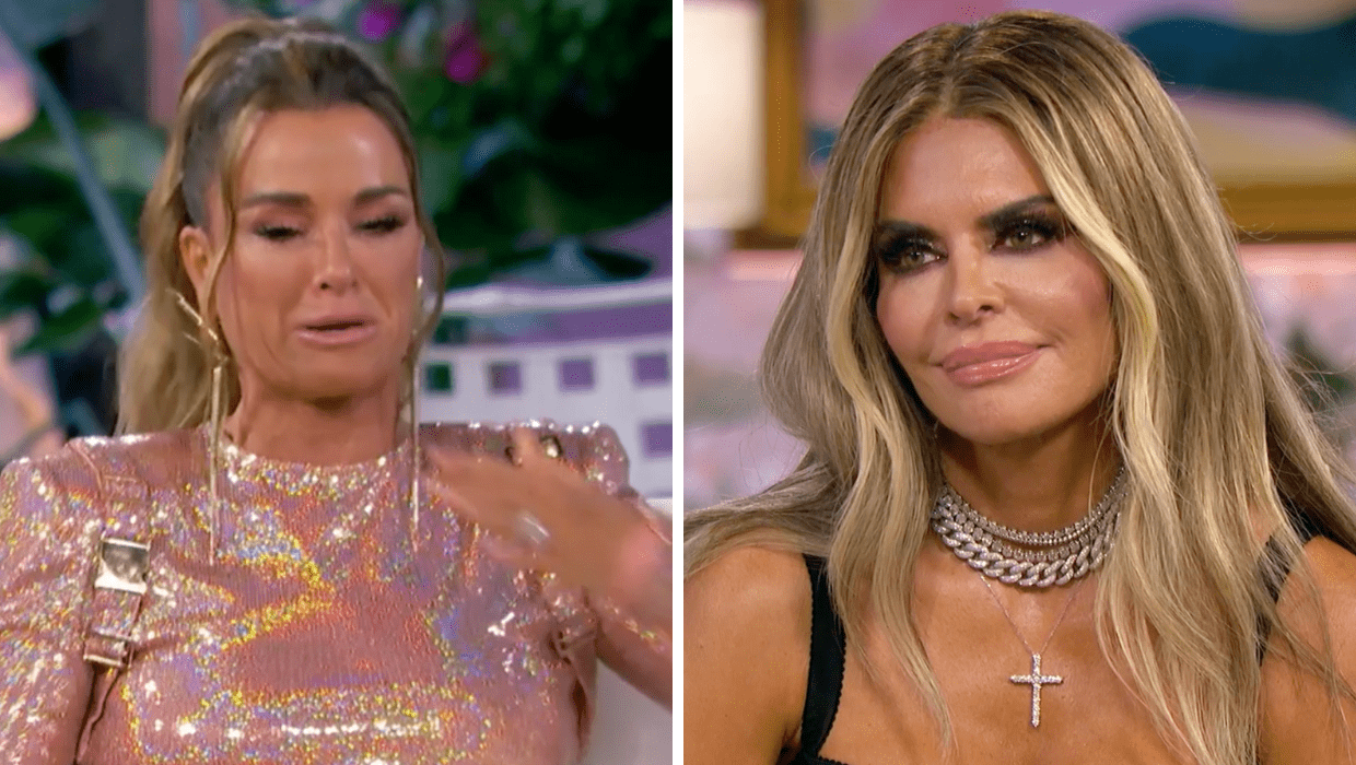 'RHOBH' stars Kyle Richards and Lisa Ring during 'RHOBH' Season 12 Reunion (Bravo)