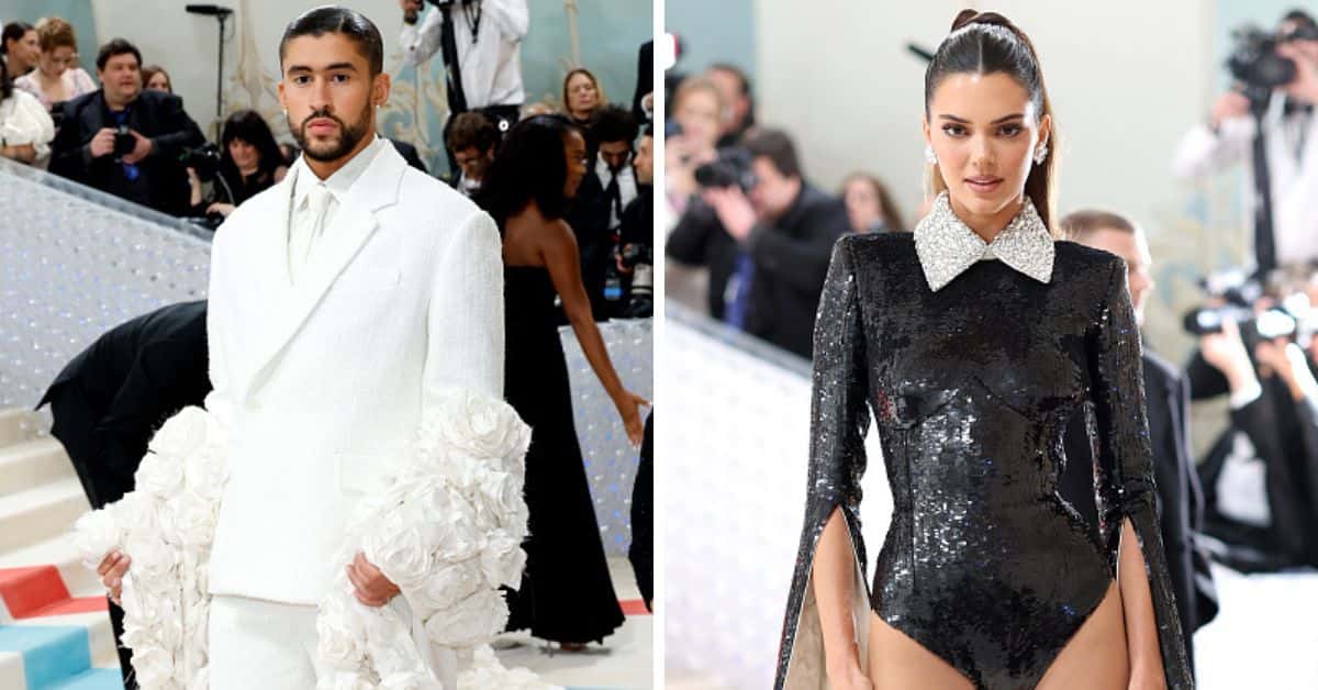 The two alleged love bird created a black-and-white silhouette (Photo by Mike Coppola/Getty Images)