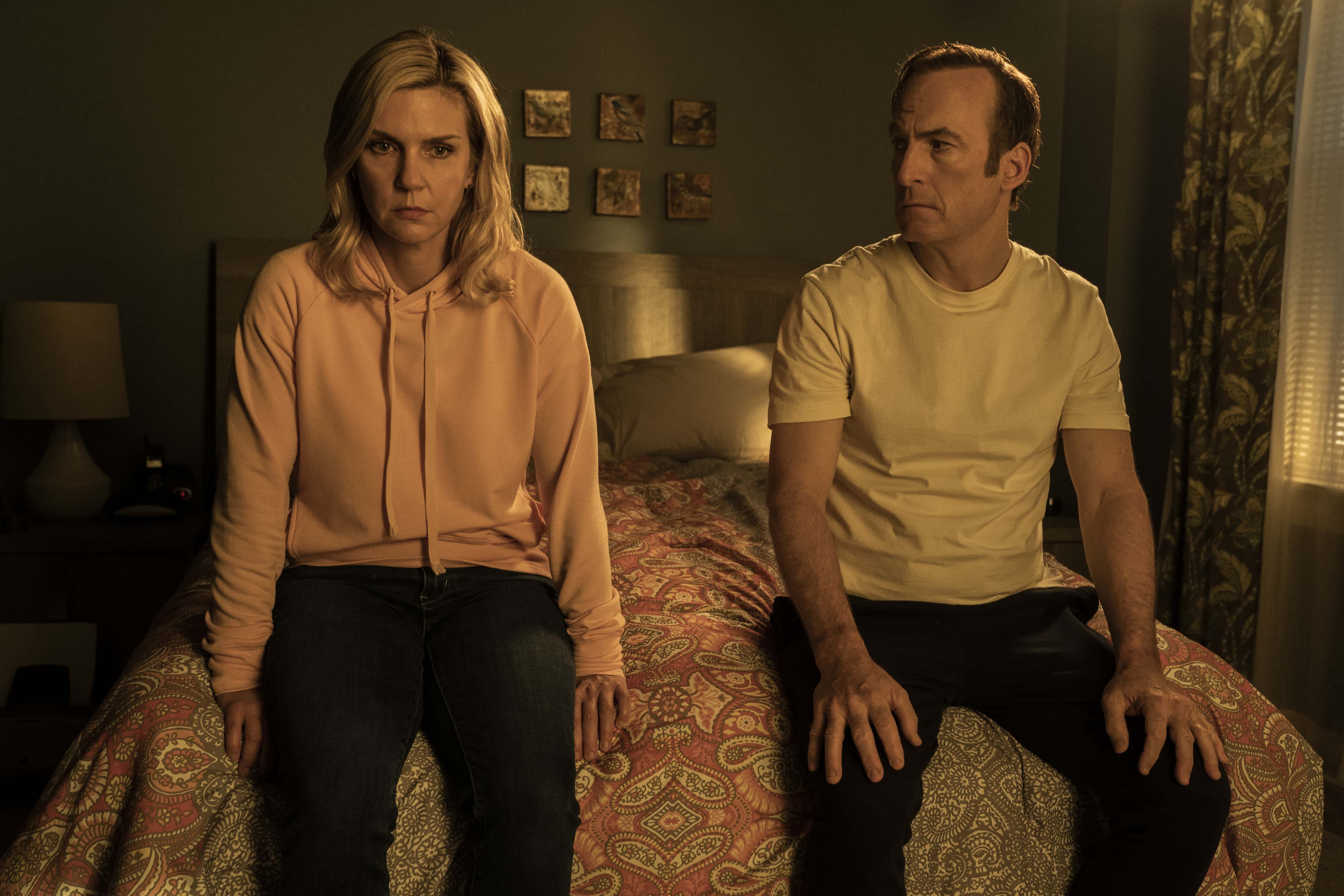 Bob Odenkirk as Saul Goodman and Rhea Seehorn as Kim Wexler in 'Better Call Saul' Season 6 (AMC)