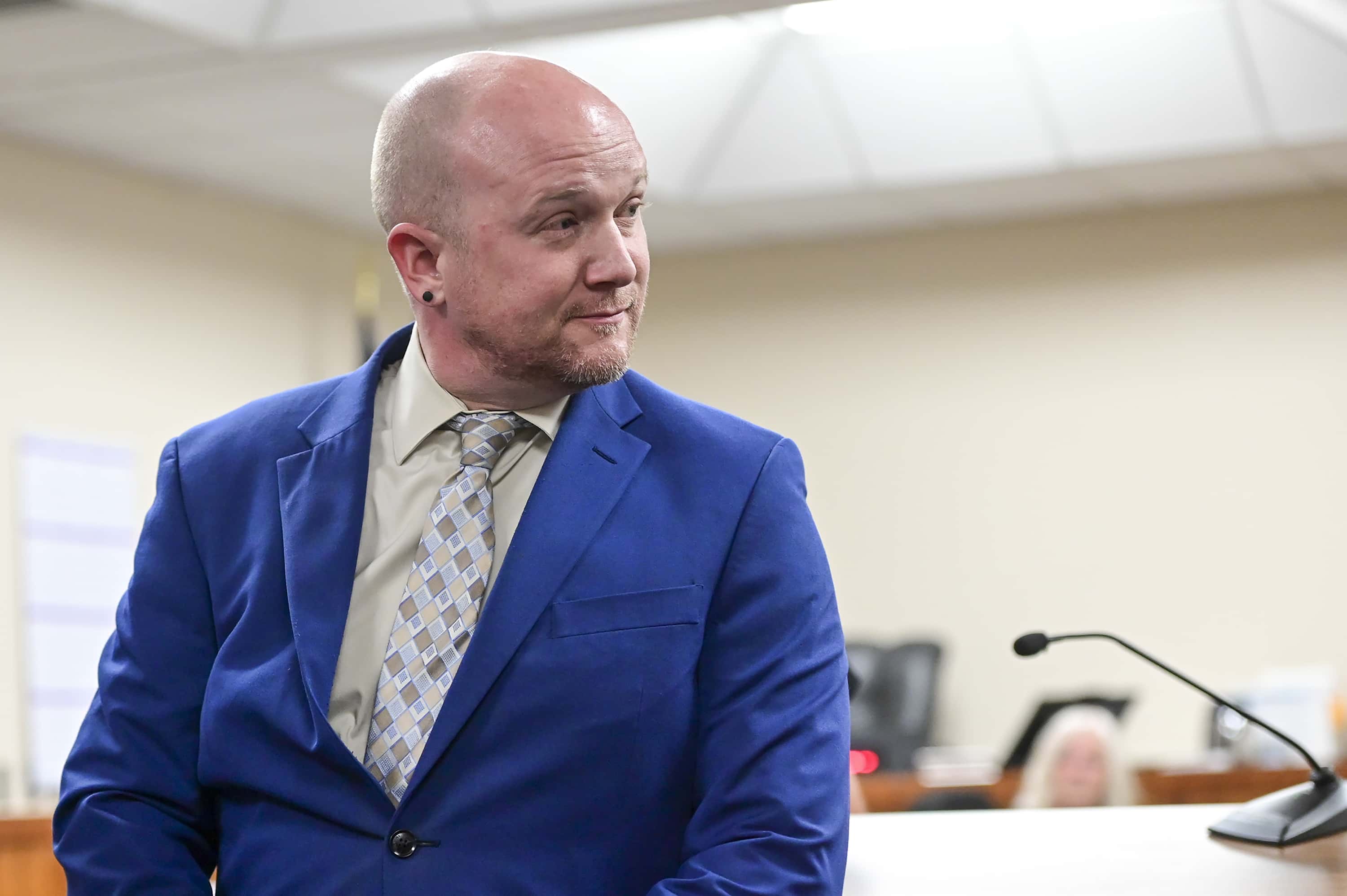 MOSCOW, IDAHO - JUNE 09: Attorney Jay Logsdon enters the courtroom for a motion hearing regarding a gag order in Latah County District Court on June 9, 2023 in Moscow, Idaho. Logsdon's client, Bryan Kohberger, is accused of killing four University of Idaho students in November 2022. (Photo by Zach Wilkinson-Pool/Getty Images)
