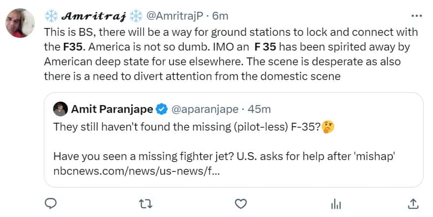 Status (Twitter/@AmritrajP)