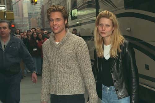 BRAD PITT AND GWYNETH PALTROW IN NEW YORK (Photo by Lawrence Schwartzwald/Sygma via Getty Images)