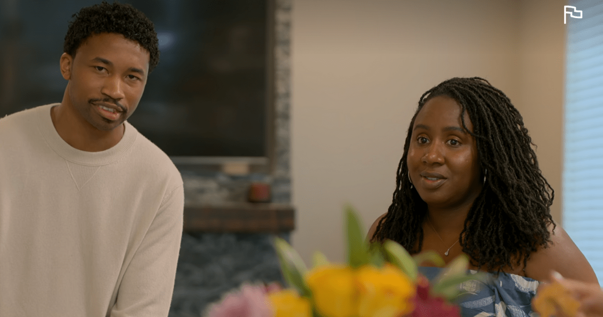 'Love Is Blind' Season 5 star James Milton Johnson and his sister Jessica having a talk (Netflix)