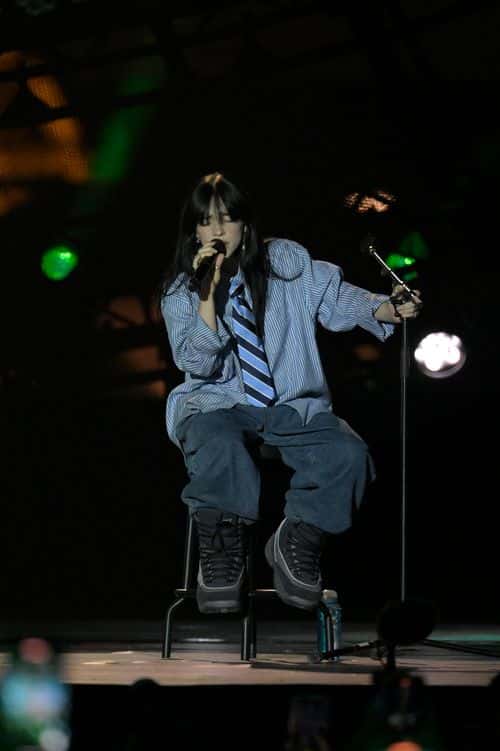 Billie Eilish performs onstage during Global Citizen's Power Our Planet: Live in Paris on June 22, 2023 in Paris, France.