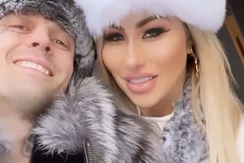 Aaron carter and Melanie Martin (Twitter/@PageSix)