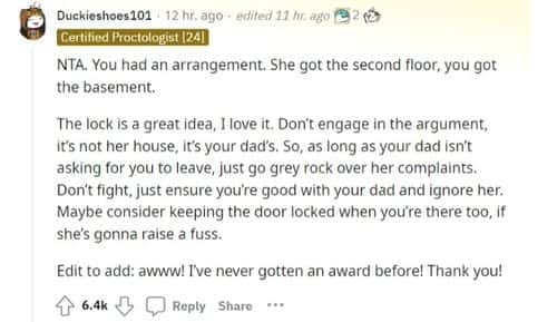 Reddit comment (Reddit)