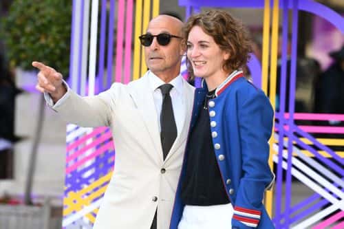 Stanley Tucci and Felicity Blunt attend the 2023 Royal Academy of Arts Summer Preview Party at Royal Academy of Arts on June 06, 2023 in London, England.
