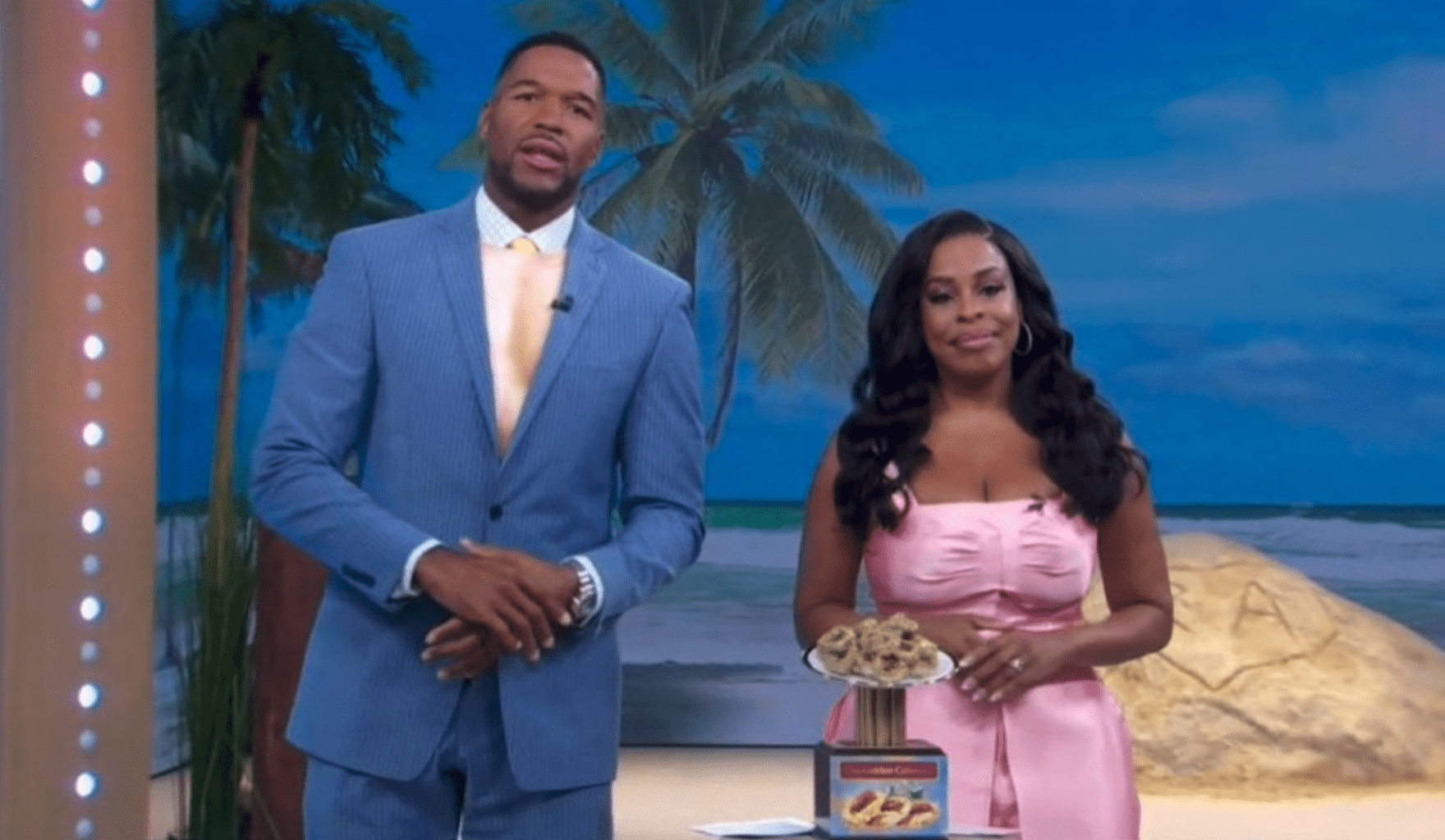 'GMA' Michael Strahan also said on air that Robin Roberts' wedding was a few weeks away (ABC)