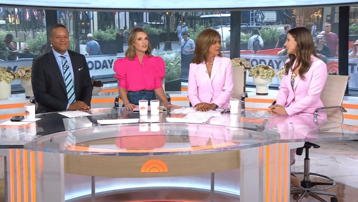 'Today' hosts Craig Melvin, Dylan Dryer, Hoda Kotb, and Angie Lassman delights on twinning (@today/YouTube)
