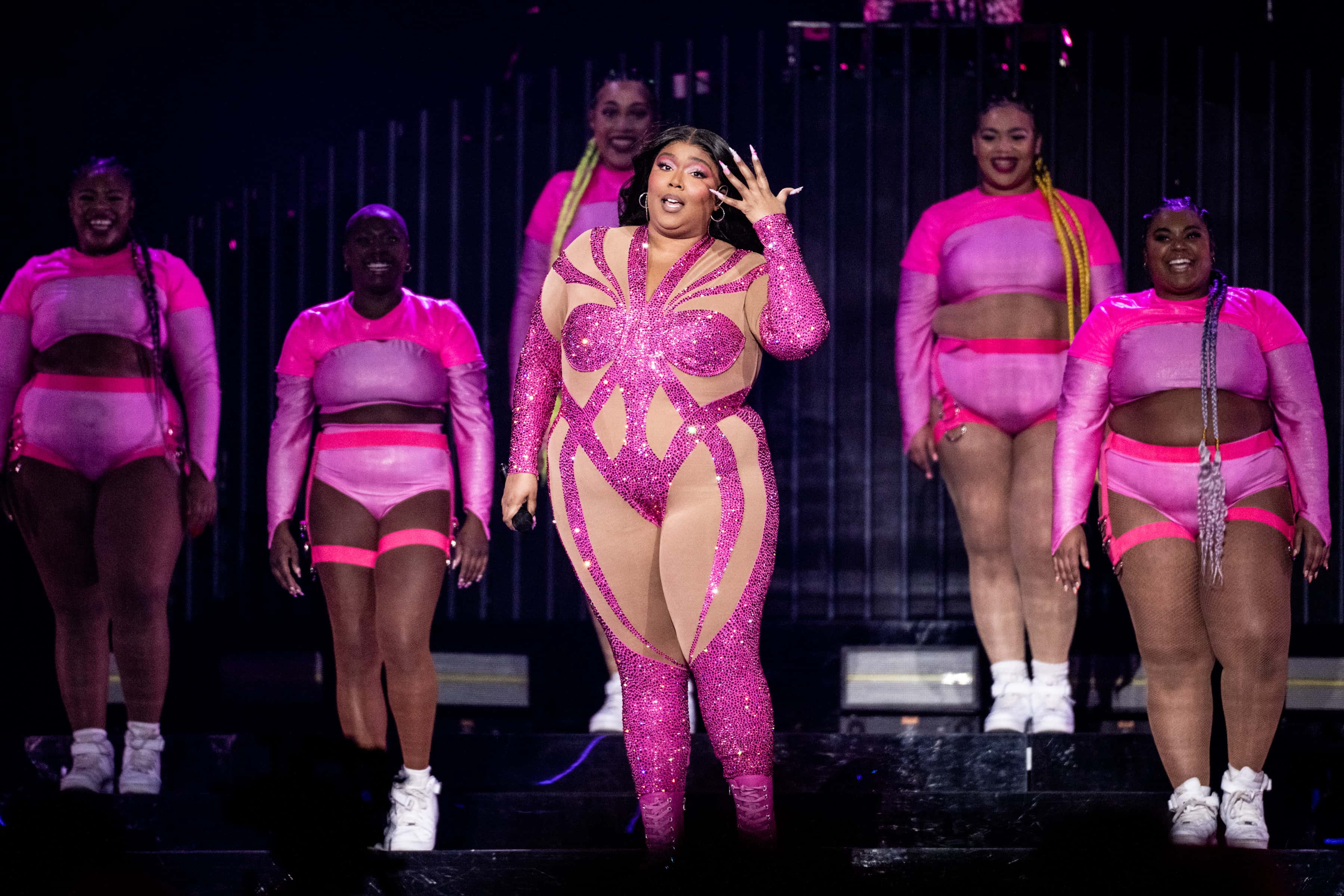 Lizzo performs at The Kia Forum on November 18, 2022 in Inglewood, California.