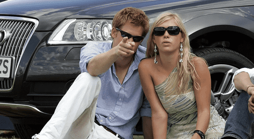 Harry had a relationship from 2004–2011 with his 36-year-old first love Chelsy Davy. (Mark Cuthbert/UK Press via Getty Images)