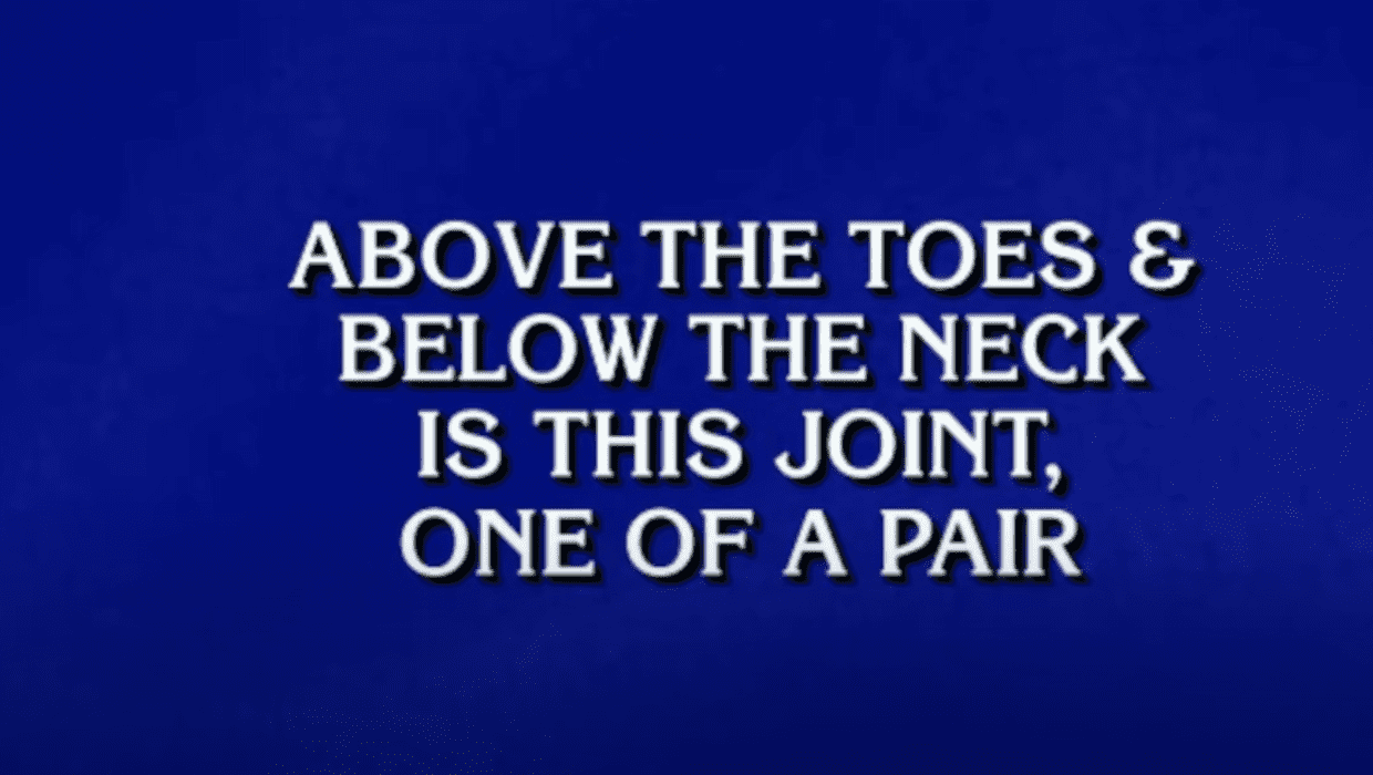 Clue from the 'Anatomical Anagrams' category of 'Jeopardy!' (Jeopardy!/ABC)