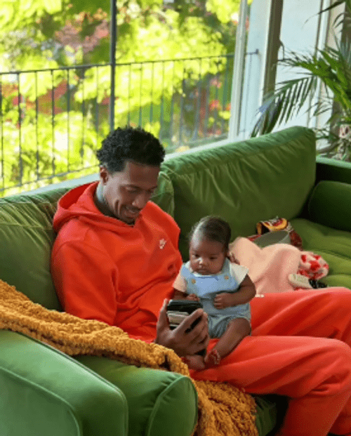 Nick Cannon with baby Onxy with Lanisha Cole, 40 (Instagram/@nickcannon)