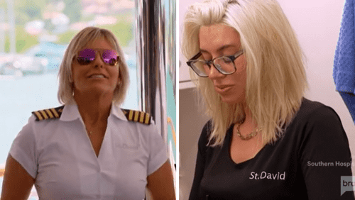 Captain Sandy and Camille Lamb in 'Below Deck' Season 10 (Bravo)