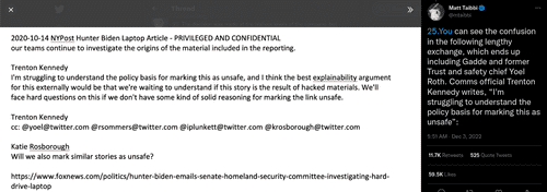 Comms official Trenton Kennedy enters the picture (@mtaibbi/Twitter)