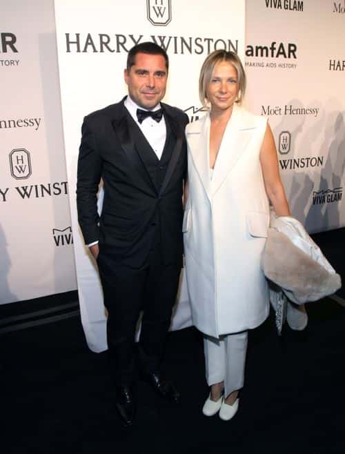 Riccardo Silva and Tatiana Silva attend the 2015 amfAR New York Gala at Cipriani Wall Street on February 11, 2015 in New York City.