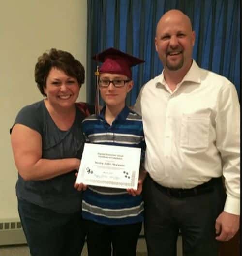 Tricia legally adopted Wesley in July 2020 (screenshot from CBS)