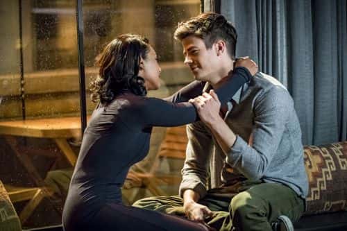 Candice Patton as Iris West-Allen and Grant Gustin as Barry Allen in CW's 'Flash' (2014-) (IMDb)