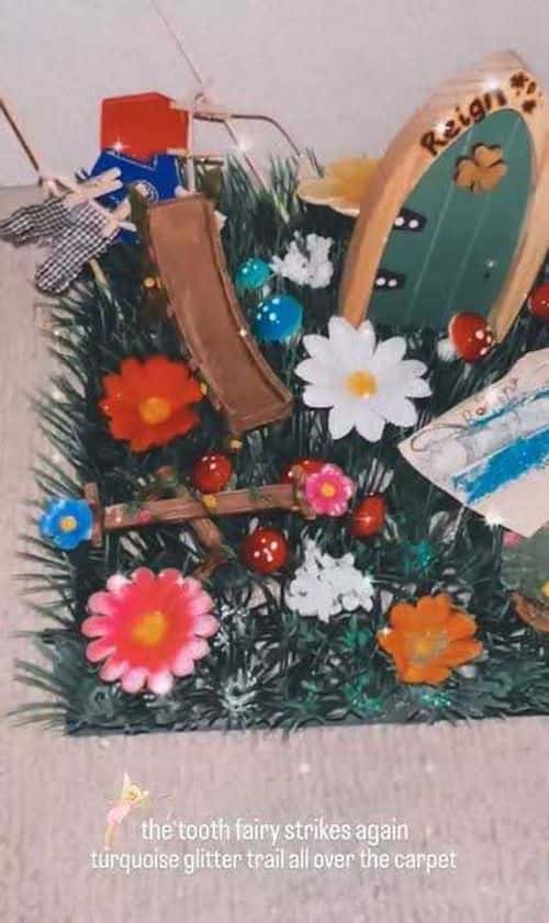 Kourtney celebrates her son's birthday with rolled up cash and fair dust from the tooth fairy (Instagram/@kourtneykardashian)