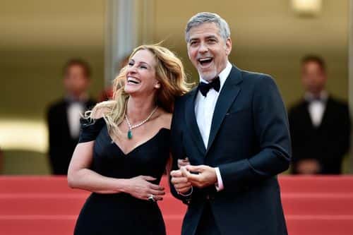 Actors Julia Roberts and George Clooney attend the 