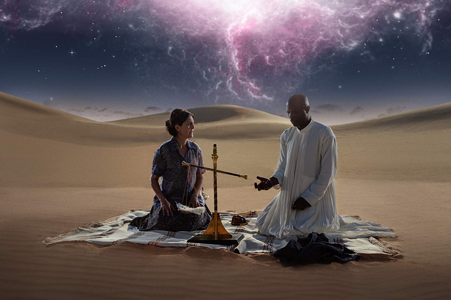 Jacqueline Antaramian and Chris Obi in 'American Gods'.
Source: IMDB