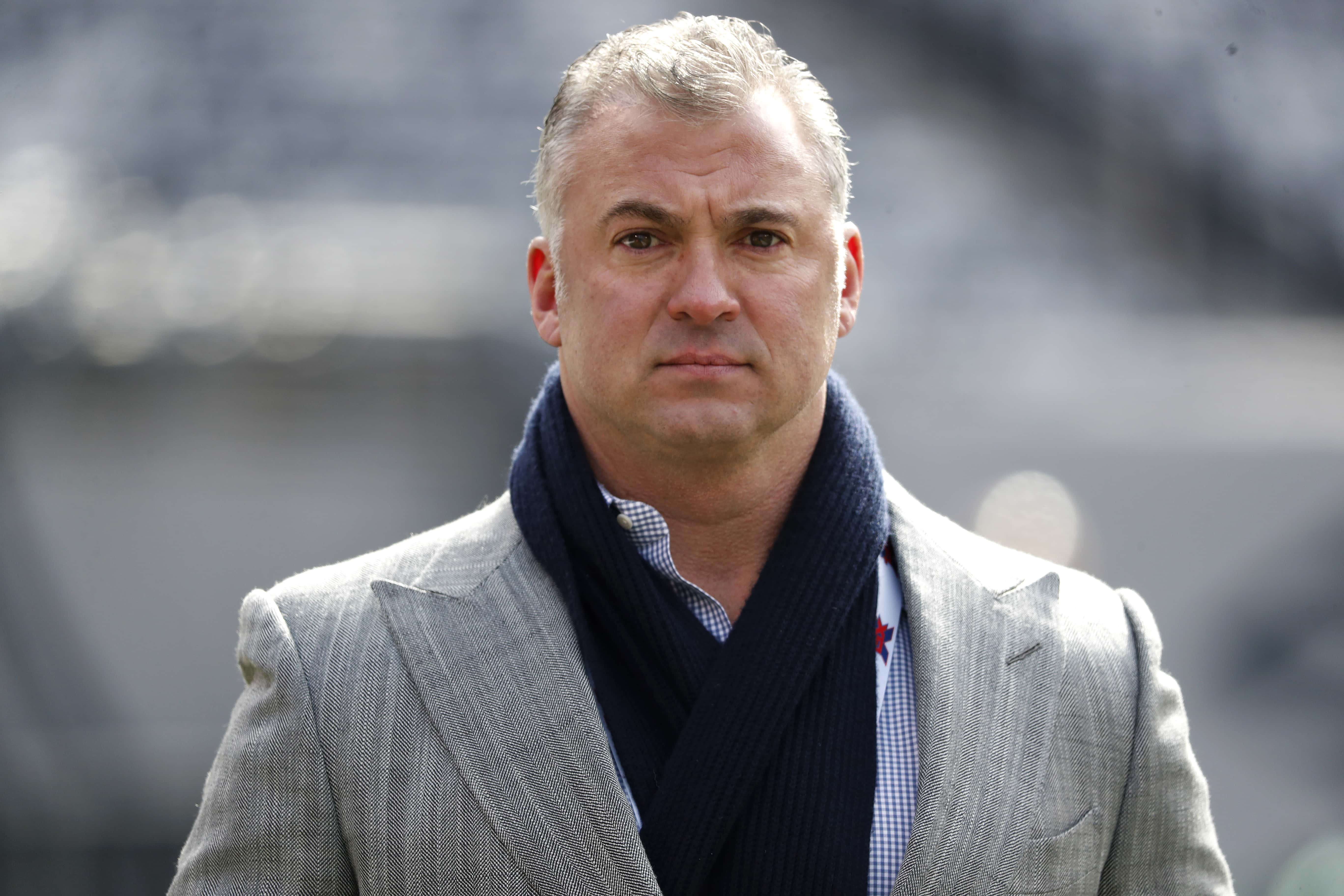 Shane McMahon walks on the field before the XFL game between the NY Guardians and the Tampa Bay Vipers at MetLife Stadium on February 09, 2020 in East Rutherford, New Jersey.