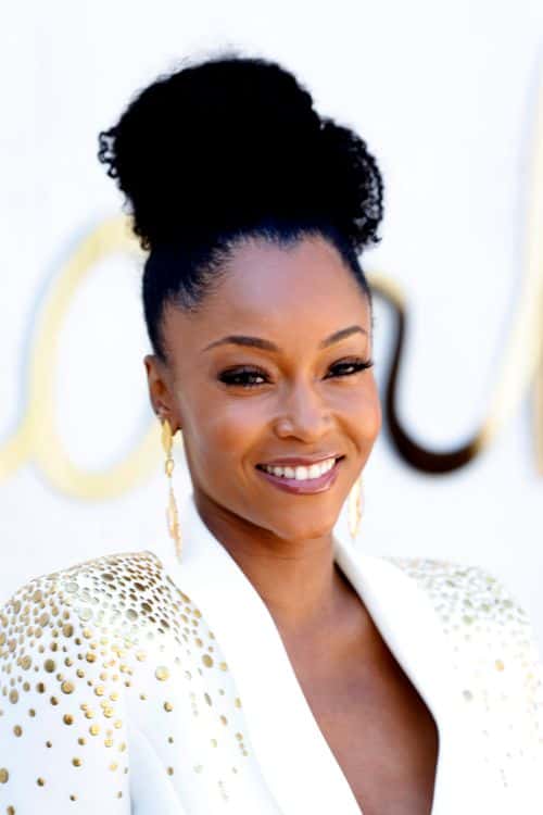 Yaya DaCosta attends The Little Market's International Women's Day Luncheon on March 08, 2022 in Los Angeles, California.