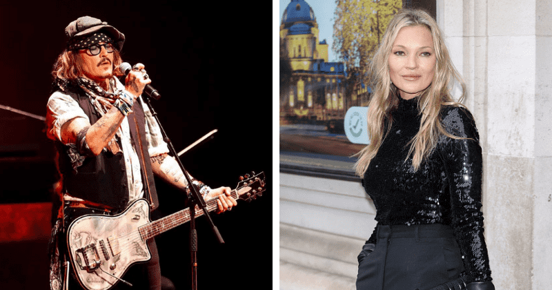 Kate Moss attends Johnny Depp concert at the Royal Albert Hall. (Photo by Twitter/Streaming Digitally and Tim P. Whitby/Getty Images)