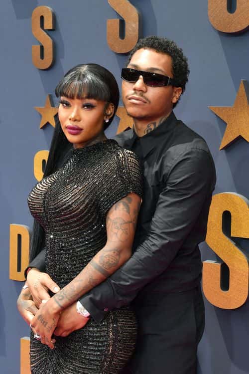 (L-R) Summer Walker and Lil Meech attend the BET Awards 2023 at Microsoft Theater on June 25, 2023 in Los Angeles, California.