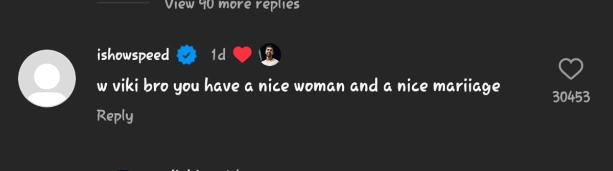 IShowSpeed sends wishes to Vikkstar on his Instagram Post(@Vikkstagram/Instagram) 