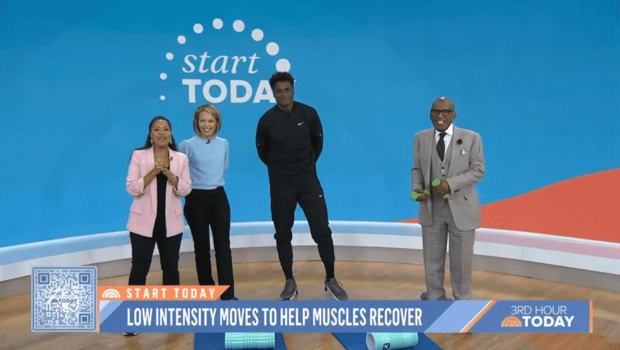 'Today' hosts invited trainer Joe Holden during a fitness segment (@today/YouTube)