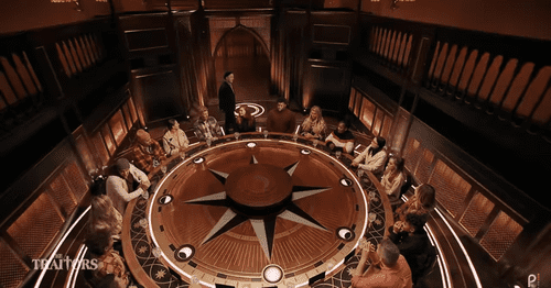 Alan Cumming with the contestants in 'The Traitors' (Peacock)