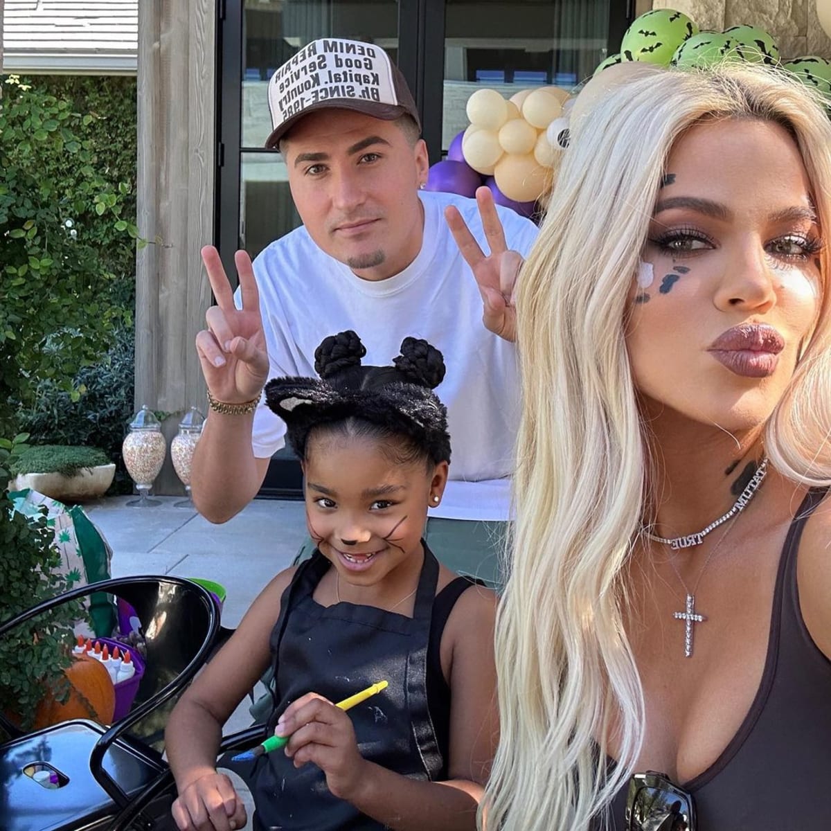 Khloe Kardashian poses with Tristan Thompson's best friend, Savas Oguz (Instagram/@khloekardashian)