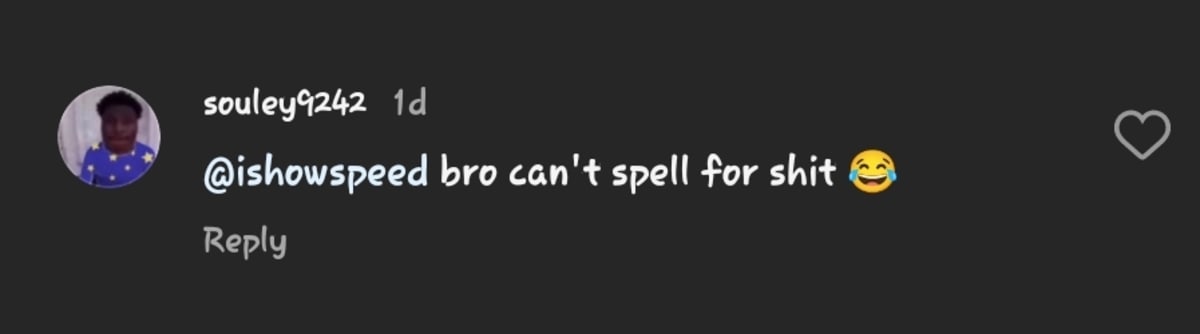 Comments on IShowSpeed (@vikkstagram/Instagram) 