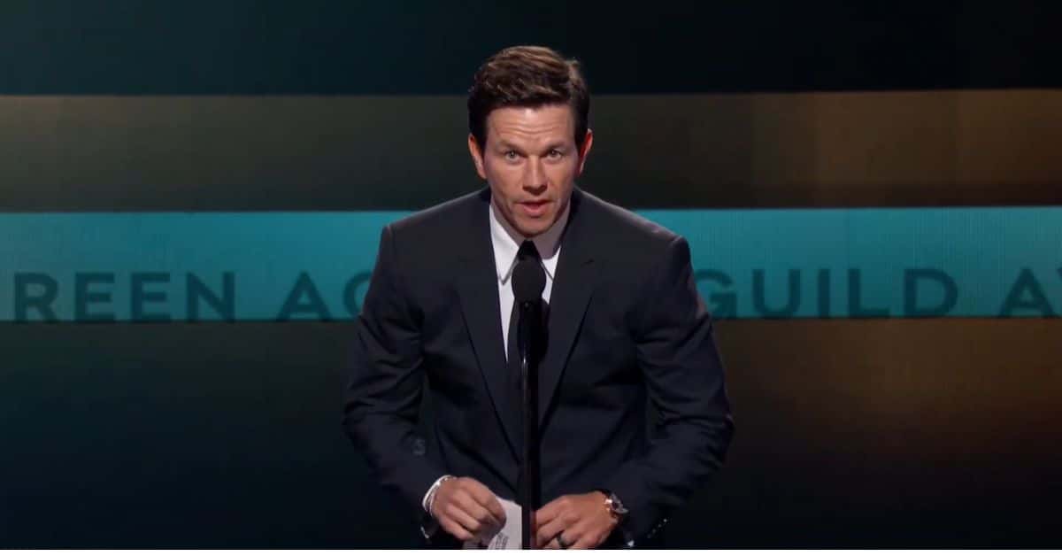 Mark Wahlberg presenting the award for 'Outstanding Performance by a Cast in a Motion Picture' at the 2023 SAG Awards (YouTube/ Netflix)
