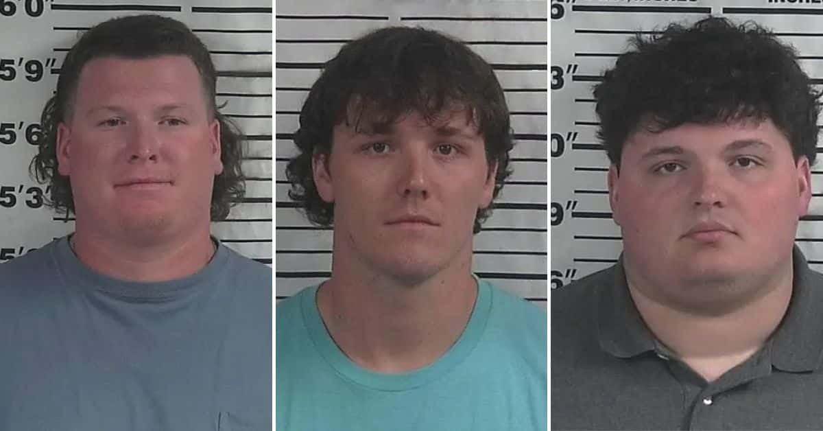 (L-R): William Joseph Vinson Jr, Chance Marcus Alan Starling, and Zachary Scott Taylor were arrested in the brutal assault of Alabama teenager and facing second-degree assault charges (Cullman Police Department)