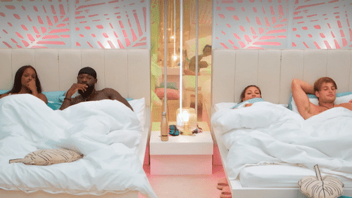 Jawahir & Shawn; Imogen & Nick in 'Too Hot To Handle' Season 4 (Netflix)