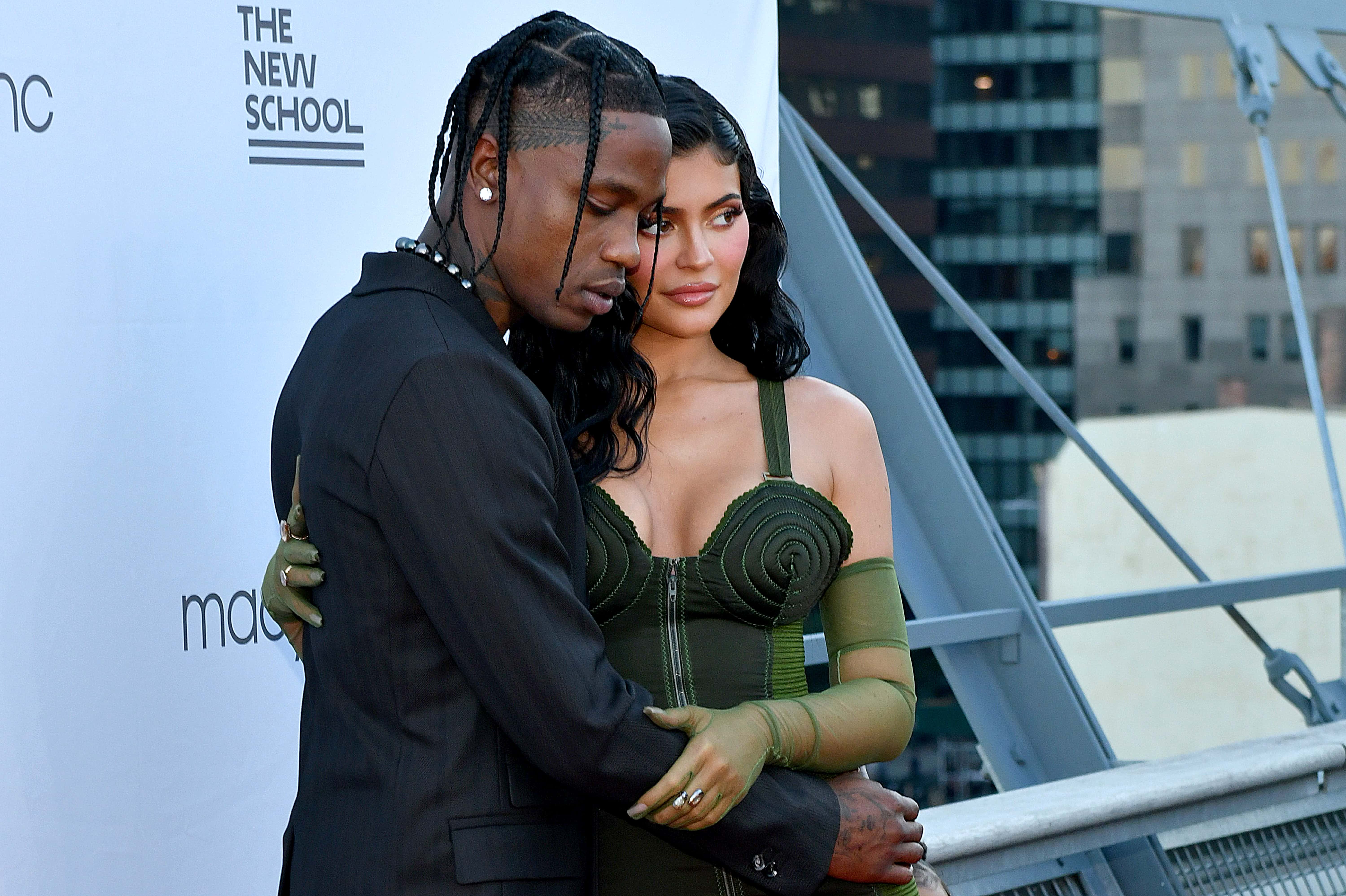 Travis Scott and Kylie Jenner attend the The 72nd Annual Parsons Benefit at Pier 17 on June 15, 2021 in New York City.