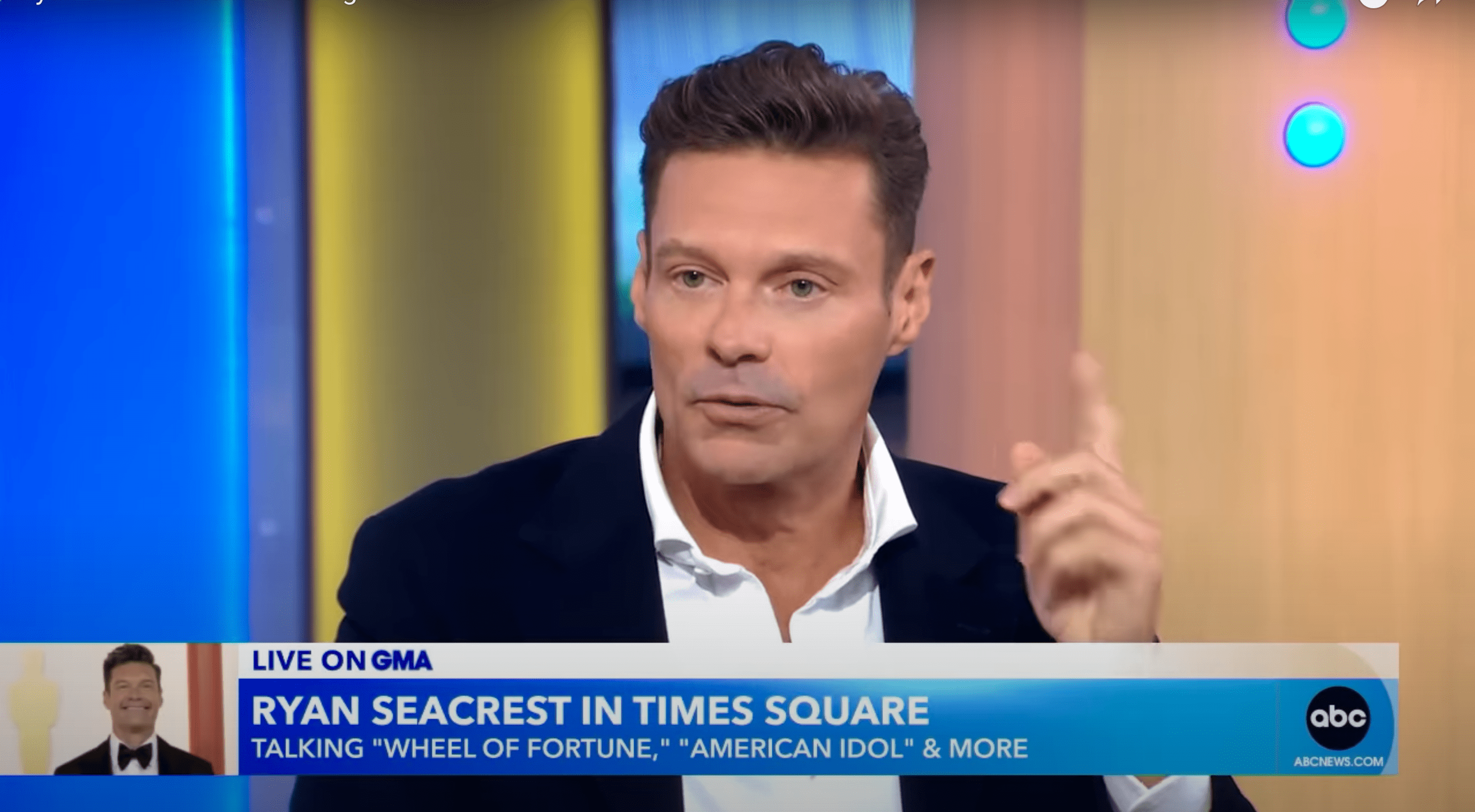 Ryan Seacrest appeared on 'GMA' to talk about his hosting gig on 'Wheel of Fortune' (@GMA/YouTube)