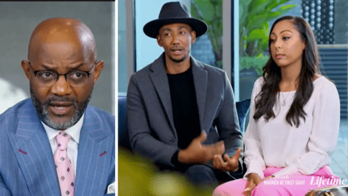 Nate and Stacia meeting Pastor Cal in 'MAFS' Season 15 episode 13 (Lifetime)