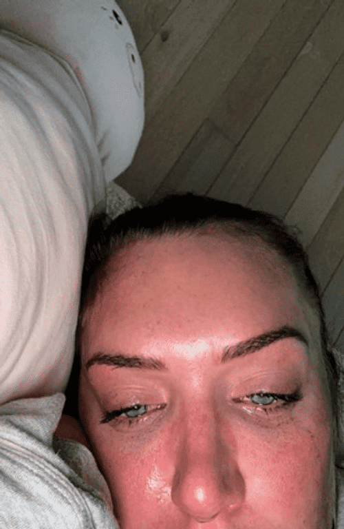 Stassie posted a number of natural shots, including a few selfies without makeup in which she could be seen crying (Instagram/@Anastasiskaranikolao)