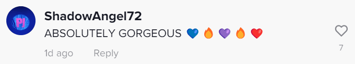 Another user ShadowAngel72 complimented Dunne (@livvy/TikTok)