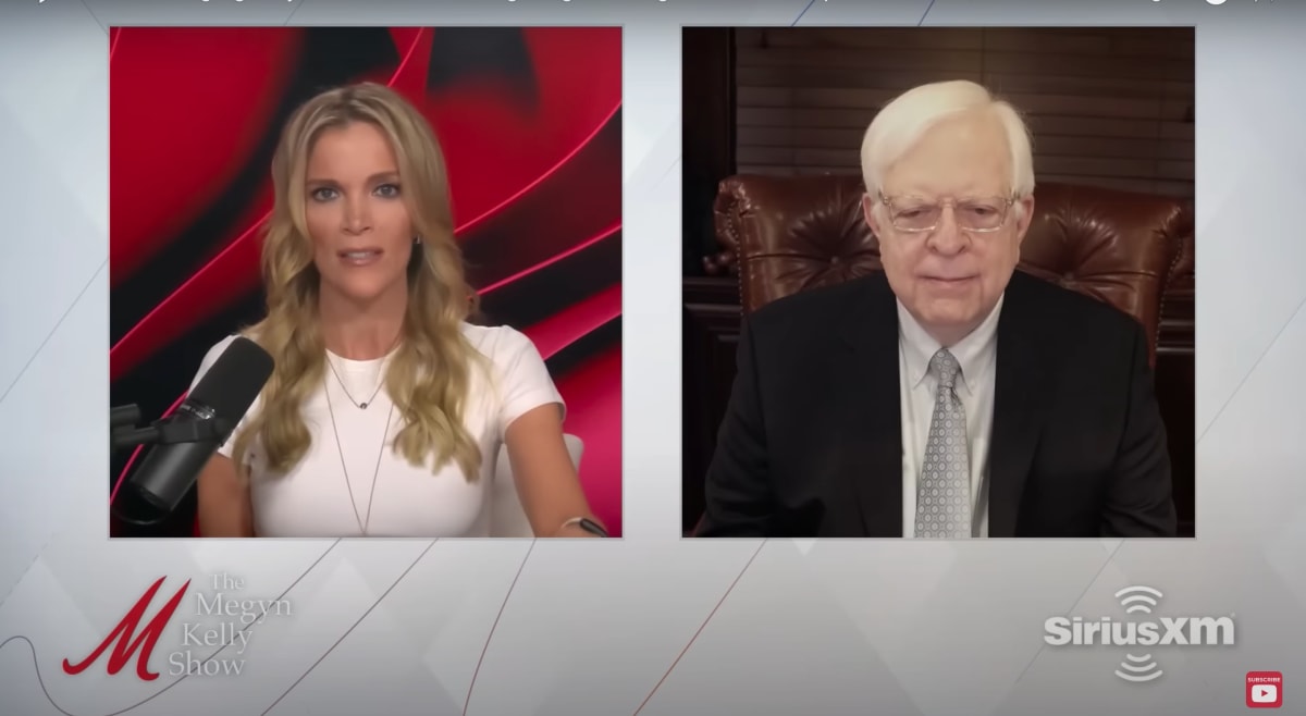 Megyn Kelly had guest Dennis Prager, co-founder of PragerU, to talk about the rich donors of top colleges fighting back (@MegynKelly/YouTube)