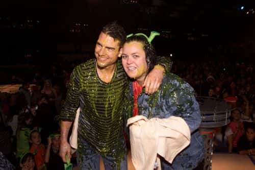 Tom Cruise and Rosie O'Donnell at the Nickelodeon's 14th Annual Kids' Choice Awards at Barker Hanger in Los Angeles, CA., Saturday, April 21, 2001.(photo by Kevin Winter/Getty Images)