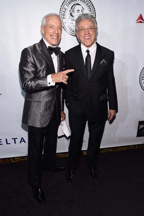 Jerry Blavat (L) and Frankie Valli attend the Friars Foundation Gala honoring Robert De Niro and Carlos Slim at The Waldorf=Astoria on October 7, 2014 in New York City.