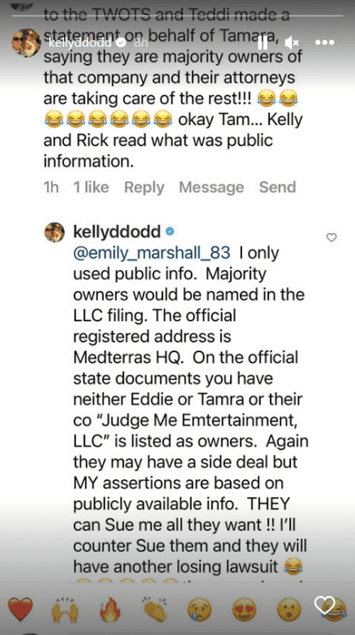 Kelly Dodd's Instagram story (Insatgram/@kellyddodd)