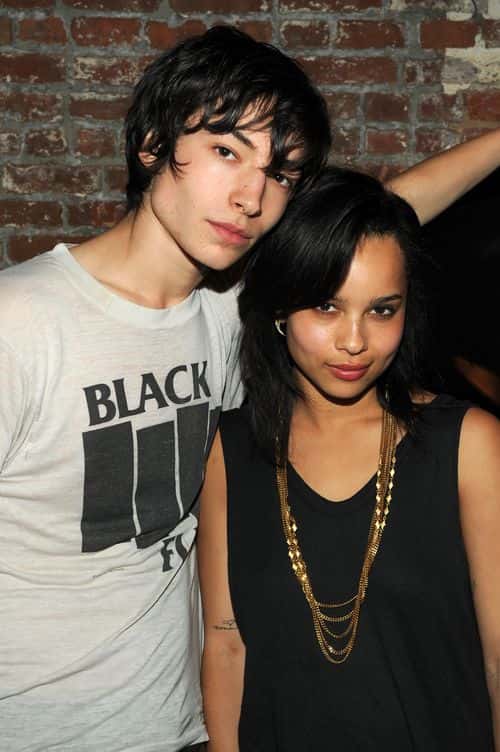 Actors Ezra Miller and Zoë Kravitz attend the 